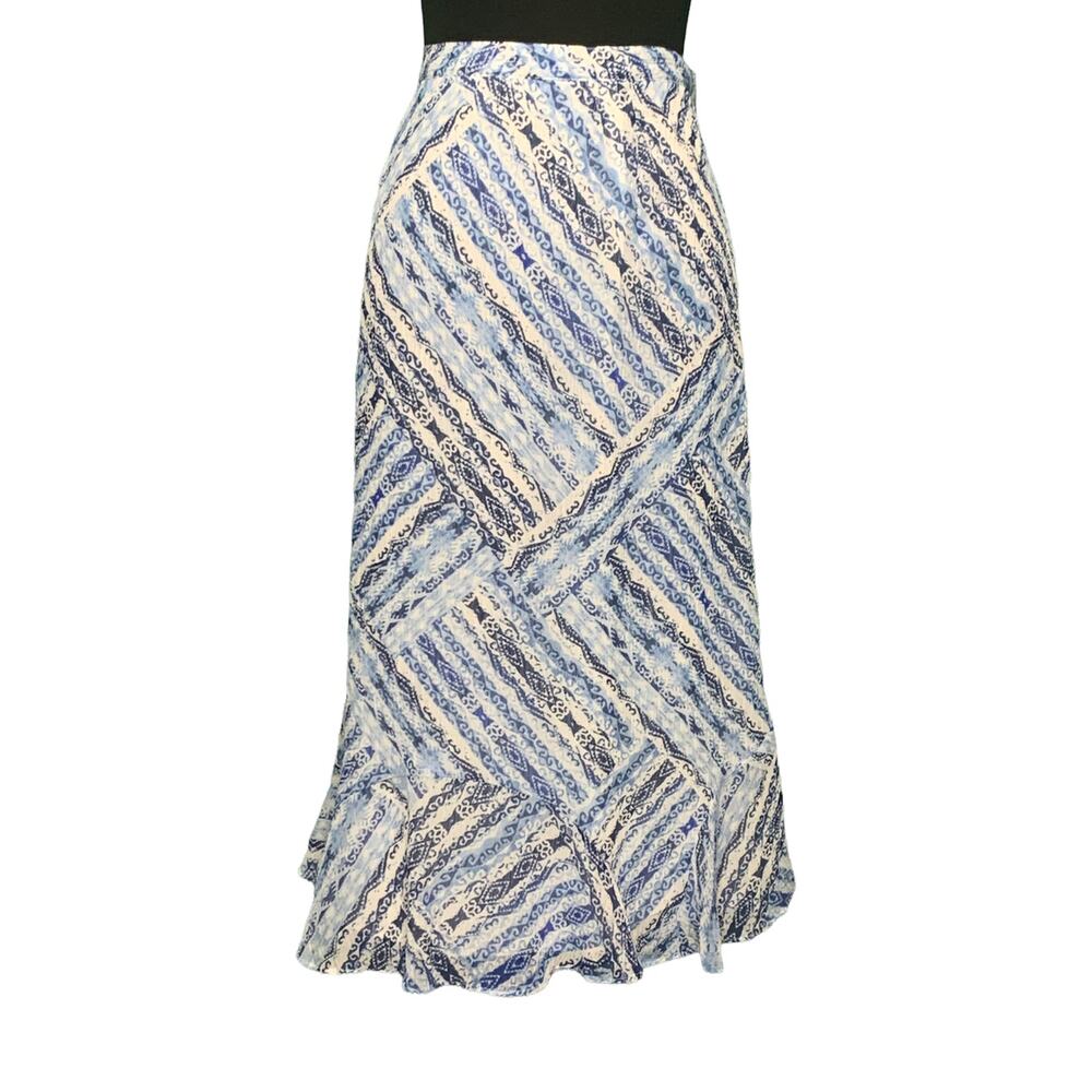 Alfred Dunner blue pleated midi skirt size Medium